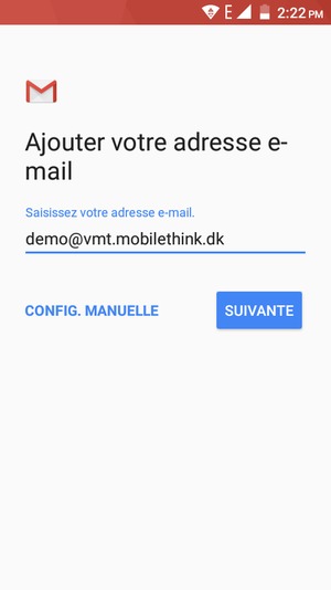 Saisissez votre adresse e-mail et sélectionnez SUIVANTE