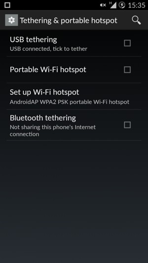 Select Set up Wi-Fi hotspot