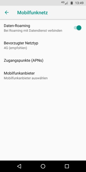 Schalten Sie Daten-Roaming an oder aus