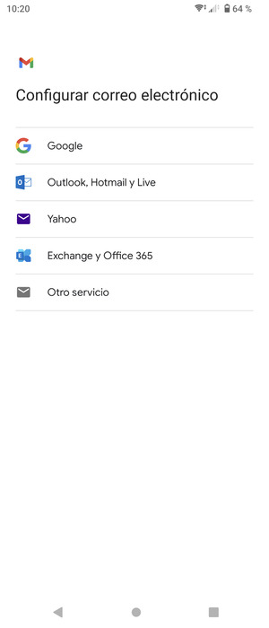 Seleccione Exchange y Office 365