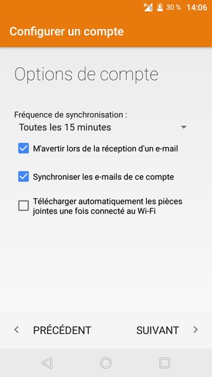 Sélectionnez SUIVANT