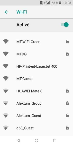 Sélectionnez le réseau sans fil auquel vous souhaitez vous connecter