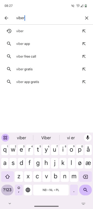 Skriv inn applikasjonsnavnet og velg Søk