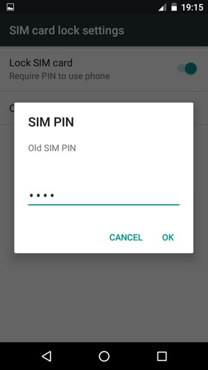 Enter your Old SIM PIN and select OK