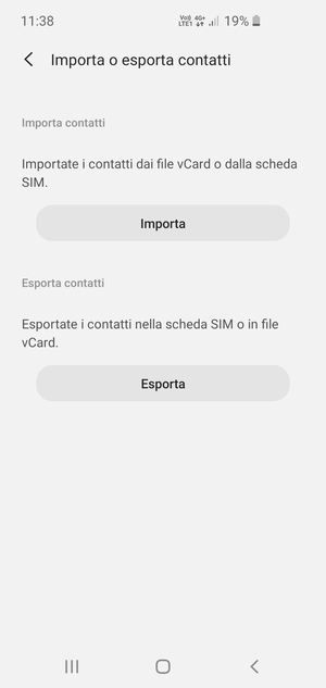 Seleziona Importa