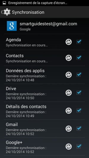 Vos informations seront synchronisées