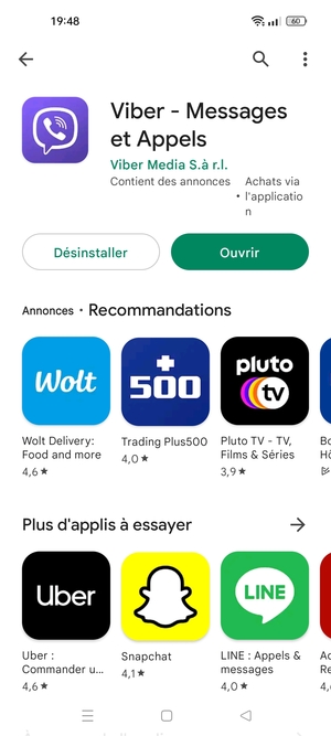Sélectionnez Ouvrir