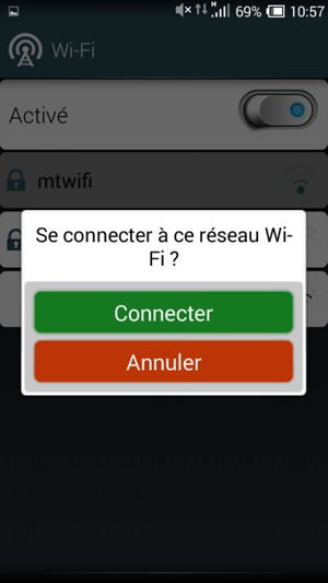 Sélectionnez Connecter