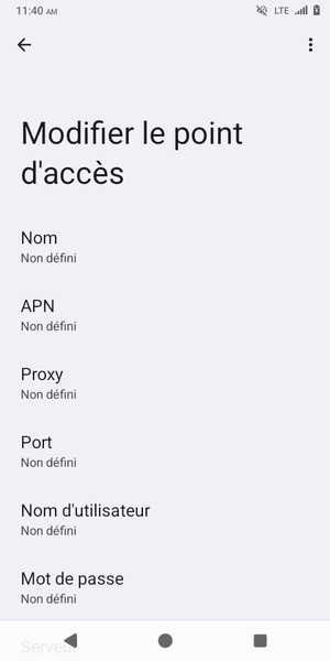 Saisissez les informations MMS