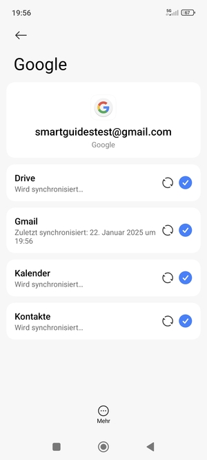 Ihre Daten werden synchronisiert