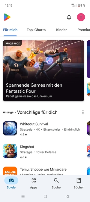 Wählen Sie Suche