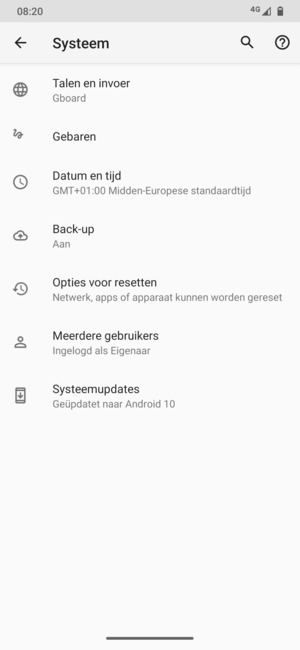Selecteer Systeemupdates