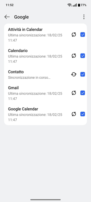 Le tue informazioni verranno sincronizzate