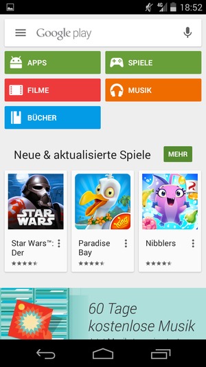 Wählen Sie die Suchleiste