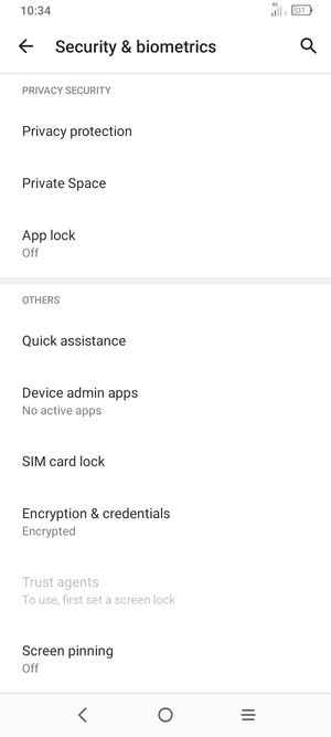 To change the PIN for the SIM card, scroll to and select SIM card lock