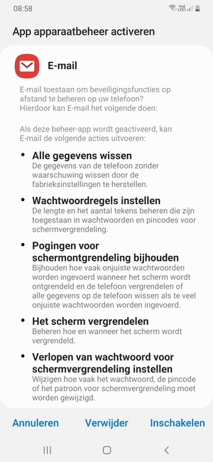 Selecteer Inschakelen