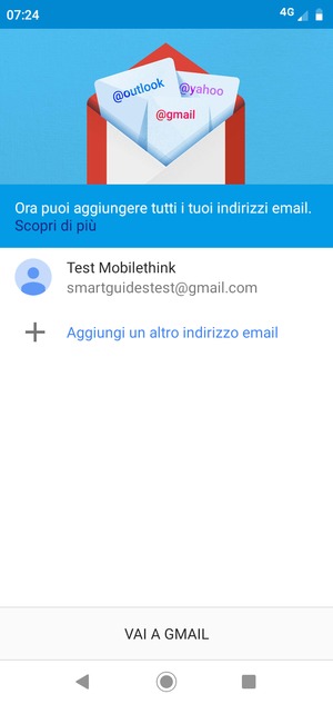 Seleziona VAI A GMAIL