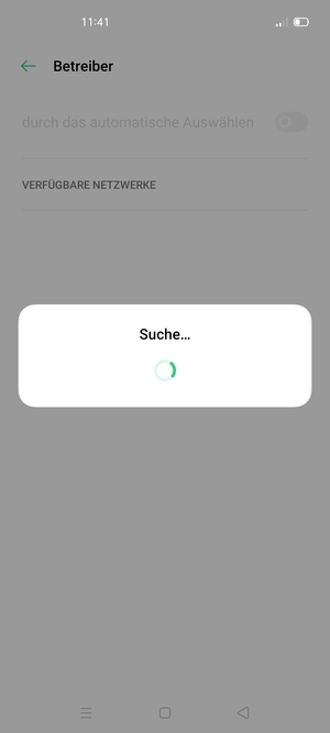 Warten Sie, bis die Suche abgeschlossen ist