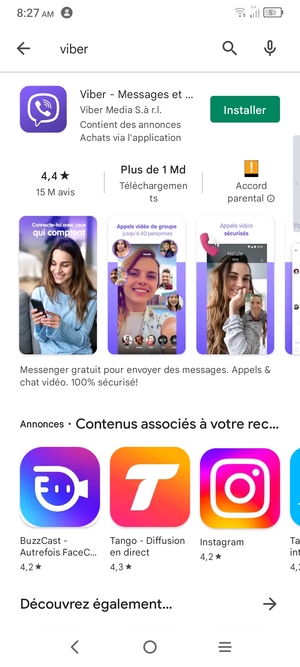 Sélectionnez l'appli
