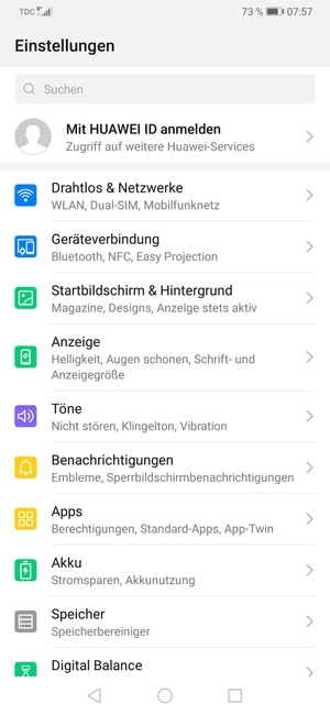 Wählen Sie Akku