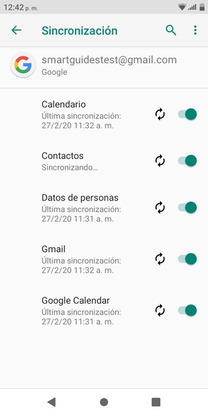 Su información será sincronizada