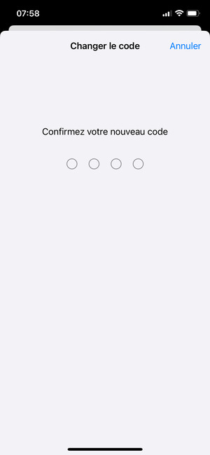 Ressaisissez votre nouveau mot de passe