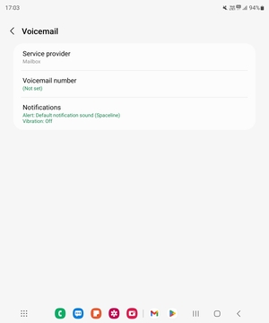Select Voicemail number
