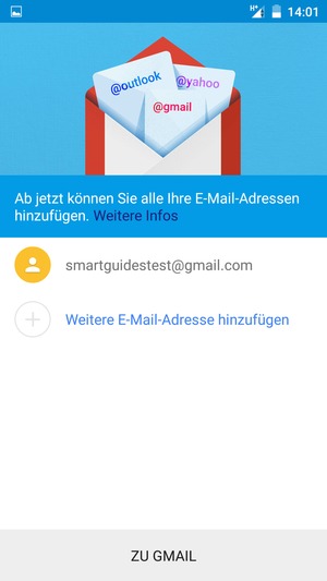 Wählen Sie ZU GMAIL
