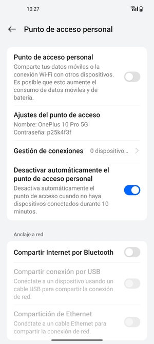 Active Punto de acceso personal