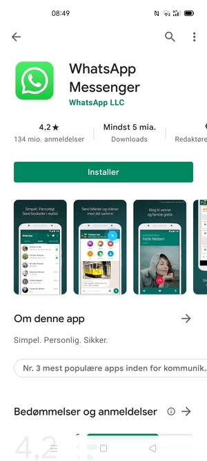 Vælg Installer
