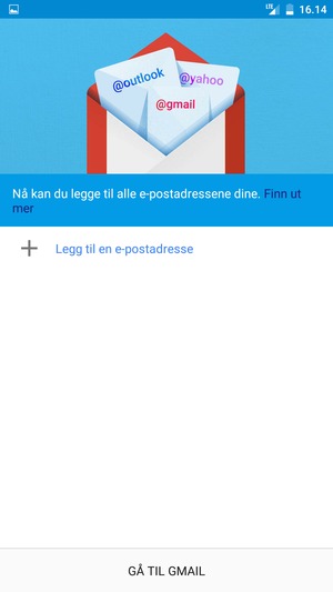 Velg Legg til en e-postadresse