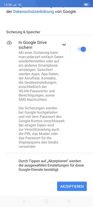 Wählen Sie AKZEPTIEREN