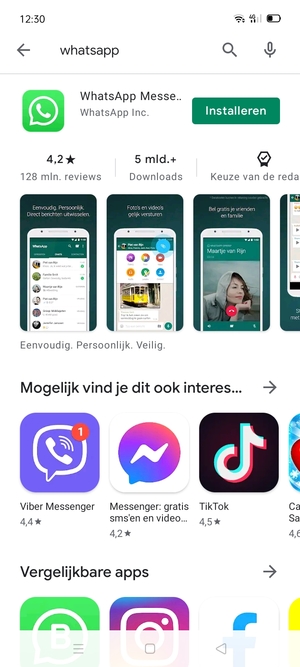 Selecteer de app