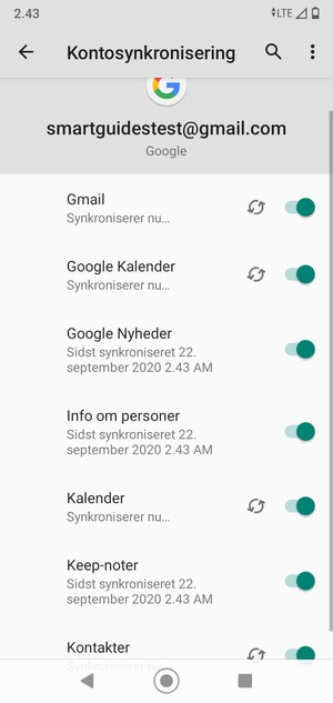 Dine kontakter fra Google vil nu blive synkroniseret til din telefon