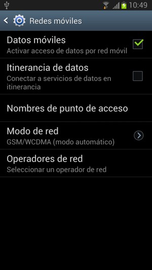 Seleccione Nombres de punto de acceso