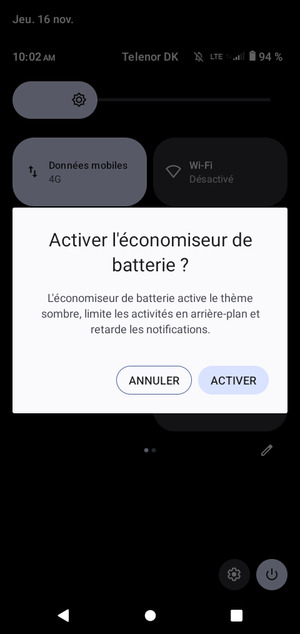 Sélectionnez ACTIVER