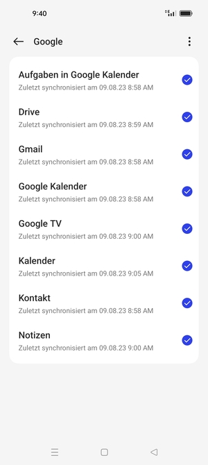 Stellen Sie sicher, dass Kontakt ausgewählt ist