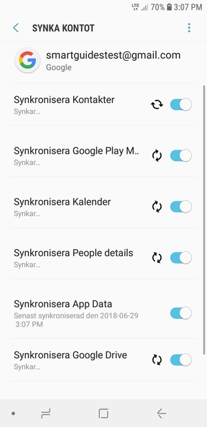 Dina kontakter från Google kommer nu att synkroniseras med din Galaxy