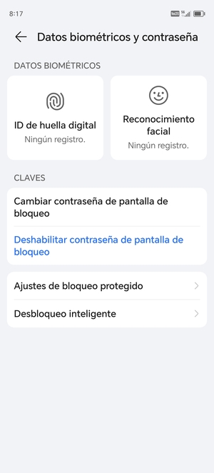 El teléfono ha sido asegurado con un bloqueo de pantalla