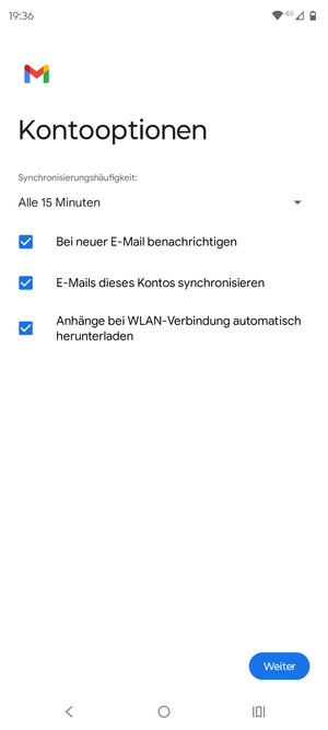 Wählen Sie Weiter