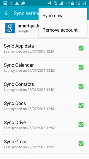 Select Sync now