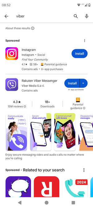 Select the app