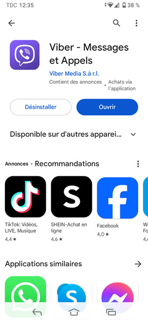 Sélectionnez Ouvrir