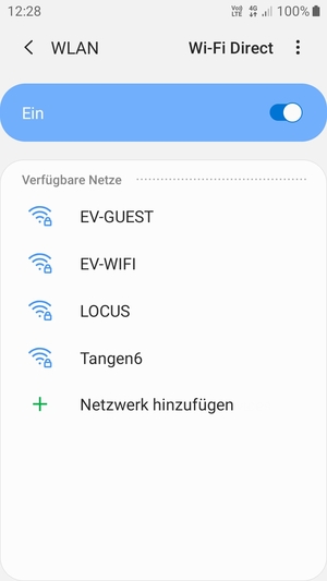 Wählen Sie das Wireless-Netzwerk, zu dem Sie eine Verbindung herstellen möchten