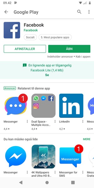 Vælg ÅBN