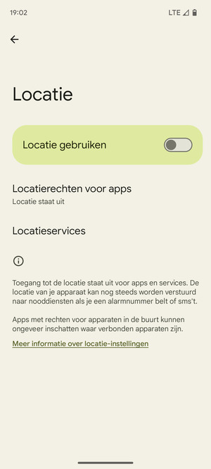 Schakel Locatie gebruiken uit