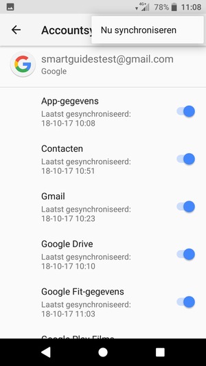 Selecteer Nu synchroniseren