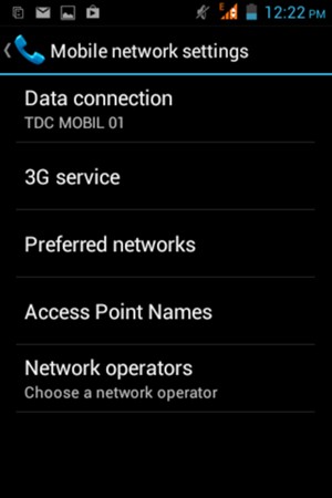 Select Access Point Names