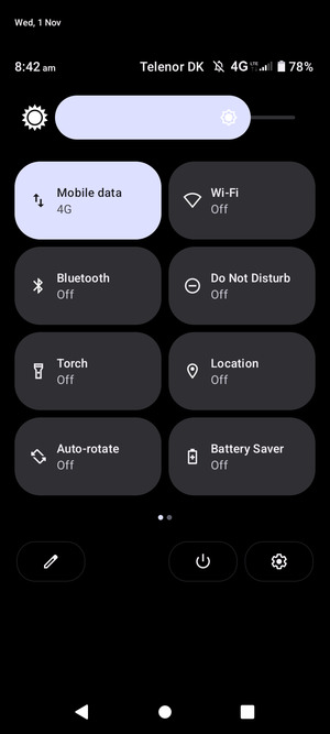 Adjust brightness to the required level