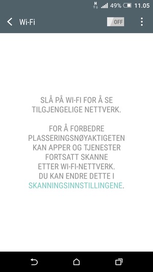Slå Wi-Fi på
